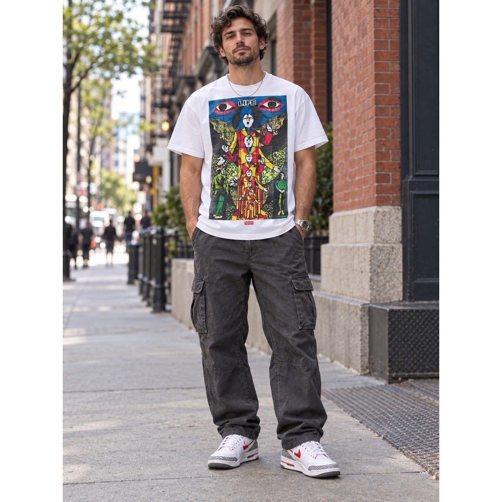 Supreme x Gilbert & George "LIFE" Tee Spring/Summer 2019 collection Large